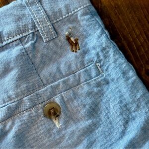 Ralph Lauren Light Blue Chambray Polo Shorts Boys Kids Size 6